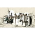 thumbnail image 3 of Bolokofsky, Ronald 24x15 Black Modern Framed Museum Art Print Titled - Architectural Skyline, 3 of 5