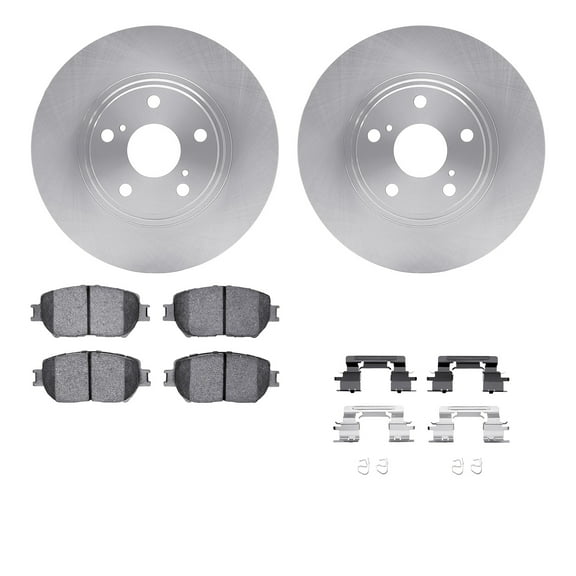 Dynamic Friction Company Front Brake Rotors with 5000 Advanced Brake Pads includes Hardware 6512-76344