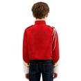 thumbnail image 5 of Aislor Boys Marching Band Jacket Drum Major Team Uniform Outwear Long Sleeve Coat Banquet Carnival Red 6, 5 of 7