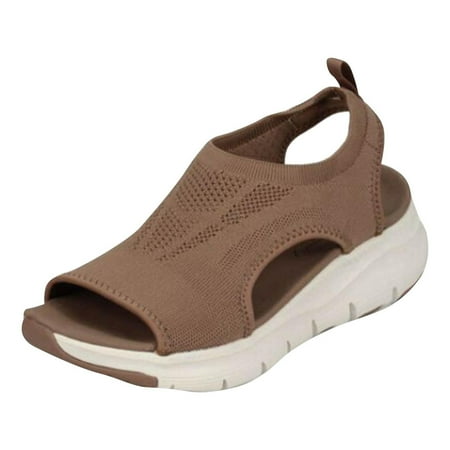 

Women s Fish Mouth Sandals Summer New Flying Woven Mesh Sandals Thick Bottom Soft Bottom Casual Sports Shoes