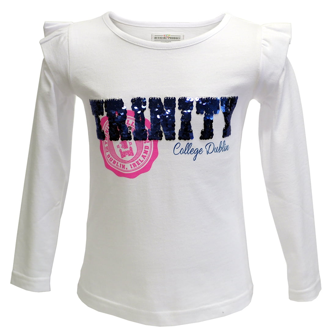white sparkly long sleeve top
