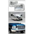 thumbnail image 2 of Topline Autopart Chrome Crystal Led Head Lights+Bumper Corner Lamps 1999-2004 F250 F350 Excursion, 2 of 2