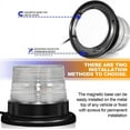 thumbnail image 4 of Luz de advertencia de tráfico LED de 12 V-80 V, 10 modos intermitentes Luz de advertencia estroboscópica magnética de emergencia de energía con base magnética, luz de advertencia, 4 of 5