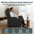 thumbnail image 3 of Korser Sillón Reclinable Push Back con Masaje y Calefacción, Silla Individual para Adultos con Reposapiés de Cuero Sintético para Sala de Estar, Negro, 3 of 6