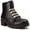 Black Crocodile, variant on SUGAR Womens White Lug Sole Obvi Round Toe Block Heel Zip-Up Combat Boots 8.5 M