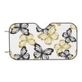 thumbnail image 7 of Fotbe Golden Glitter Butterflies Car Windshield Sunshade | Sun Visor Protector Front Window Shade, Keeps Out UV Rays, Keeps Your Vehicle Cool-Small, 7 of 7