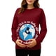 thumbnail image 2 of RKSTN Women's Maternity Crewneck Sweatshirts Plus Size Pregnancy Graphic Print Long Sleeve T Shirts Pullover Hoodless Sweatshirts Tops Womens Casual Oversized Round Neck Comfy Funny Printed Shirts, 2 of 7