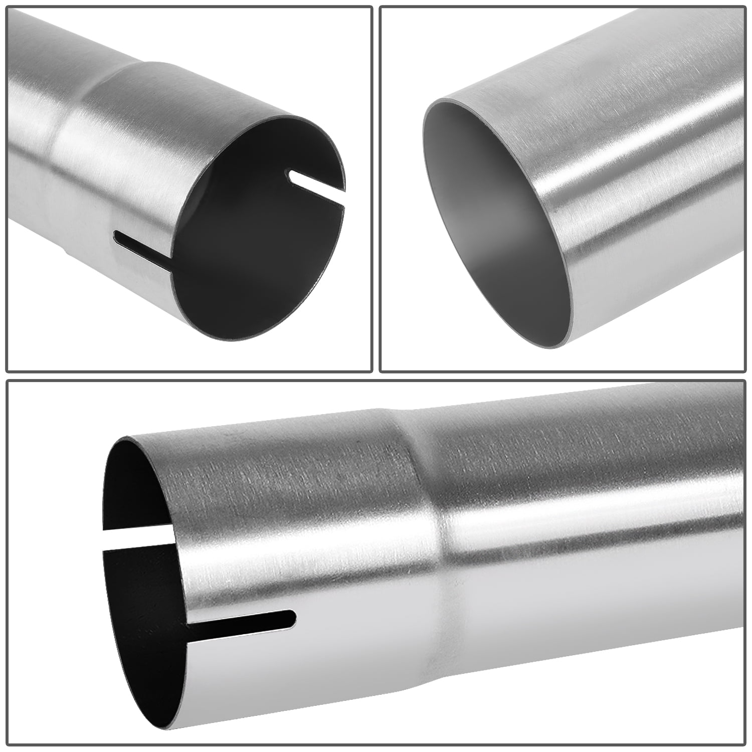 Nuvision 8Pcs 3"OD Stainless Steel Mandrel Bend Straight U-Bend Custom Exhaust Pipe Kit