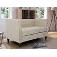thumbnail image 2 of Uspridefurniture Omnisphere 56.7'' Velvet Square Arm Loveseat, Beige, 2 of 5