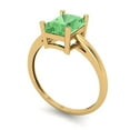 thumbnail image 2 of Clara Pucci 14K Yellow Gold Solid Gold Green Solitaire Anniversary Ring for Women - 2 cttw Emerald Cut, 2 of 8