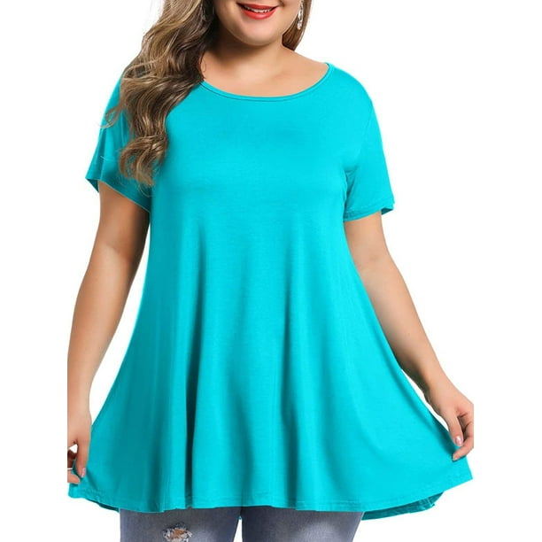 Beiwei Women Casual T-Shirt Short Sleeve Jumper Pullover Top Shirt Plus