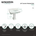 thumbnail image 7 of Kingston Brass VPB2268 Robert 26" Ceramic Pedestal Sink (8-Inch, 3-Hole), White, 7 of 7