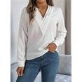 thumbnail image 4 of Blusa Plisada de Larga con Cuello en V para Mujer, Ideal para Oficina S, 4 of 8