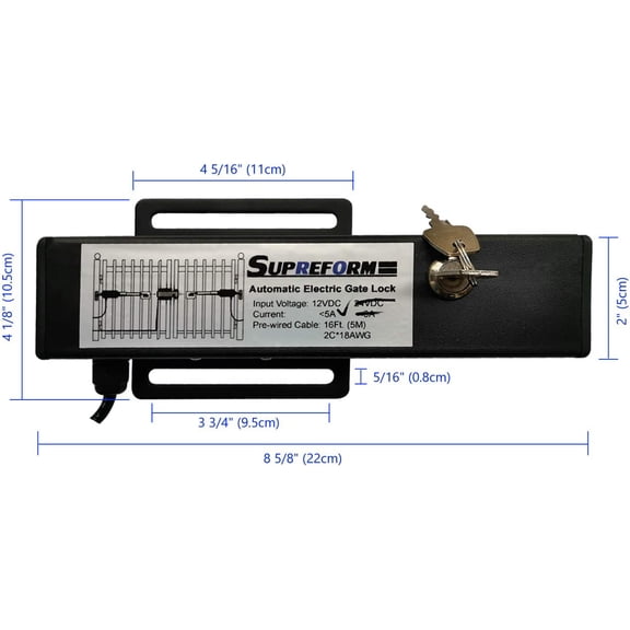 Universal 12VDC Outdoor Automatic Electric Gate Lock for Swing Gate Opener Operator