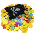 thumbnail image 4 of Inteprter 1 Juego de accesorios de tesoro pirata, piedras, moneda de oro, joyería, accesorio de disfraz, decoraciones creativas de piratas, modelo de Kits de decoración para fiestas Inteprter HA037787-00, 4 of 6
