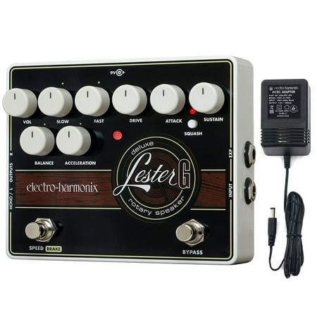 Electro-Harmonix LESTER G Deluxe Rotary Speaker Guitar Effects Pedal with 9.6DC power supply