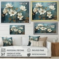 thumbnail image 4 of Designart "Spring Beauty White and Blue Flower Elegance II" Floral Framed Wall Art - Traditional White Flowers Living Room Framed Canvas Art, 4 of 6