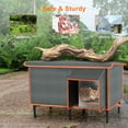 thumbnail image 2 of Heated Cat House for Outdoor Winter Use, Weatherproof and Waterproof Insulated Shelter, with Safe Heating Pad and Escape Door for Feral, Barn and Outdoor Cats, 2 of 7