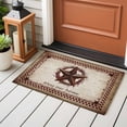 thumbnail image 4 of Western Star Retro Entryway Rug 2'x3'&nbsp; Non Slip Front Door Mats, Country Texas Stars Res Buffalo Plaid Entrance Rugs Indoor Outdoor Carpet, Washable Floor Mats Small Area Rug for Bedroom Kitchen, 4 of 8