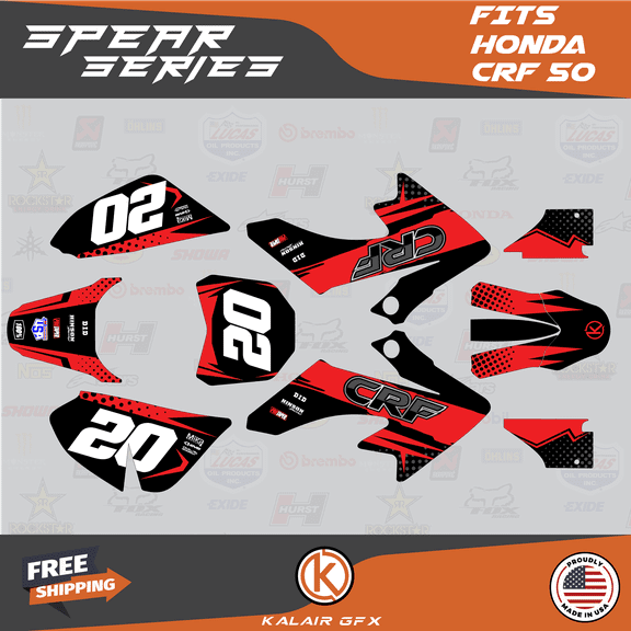 Kalair GFX Graphics Kit for Honda CRF50 (2013 ) Spear Series