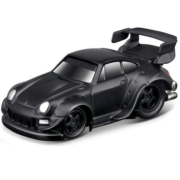 RWB 993 911 Matt Black 1/64 Diecast Model Car by Muscle Machines