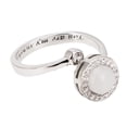 thumbnail image 4 of Anillo antiansiedad con circonitas ajustables chapados en plata, anillos giratorios abiertos para hombres y mujeres, 4 of 10