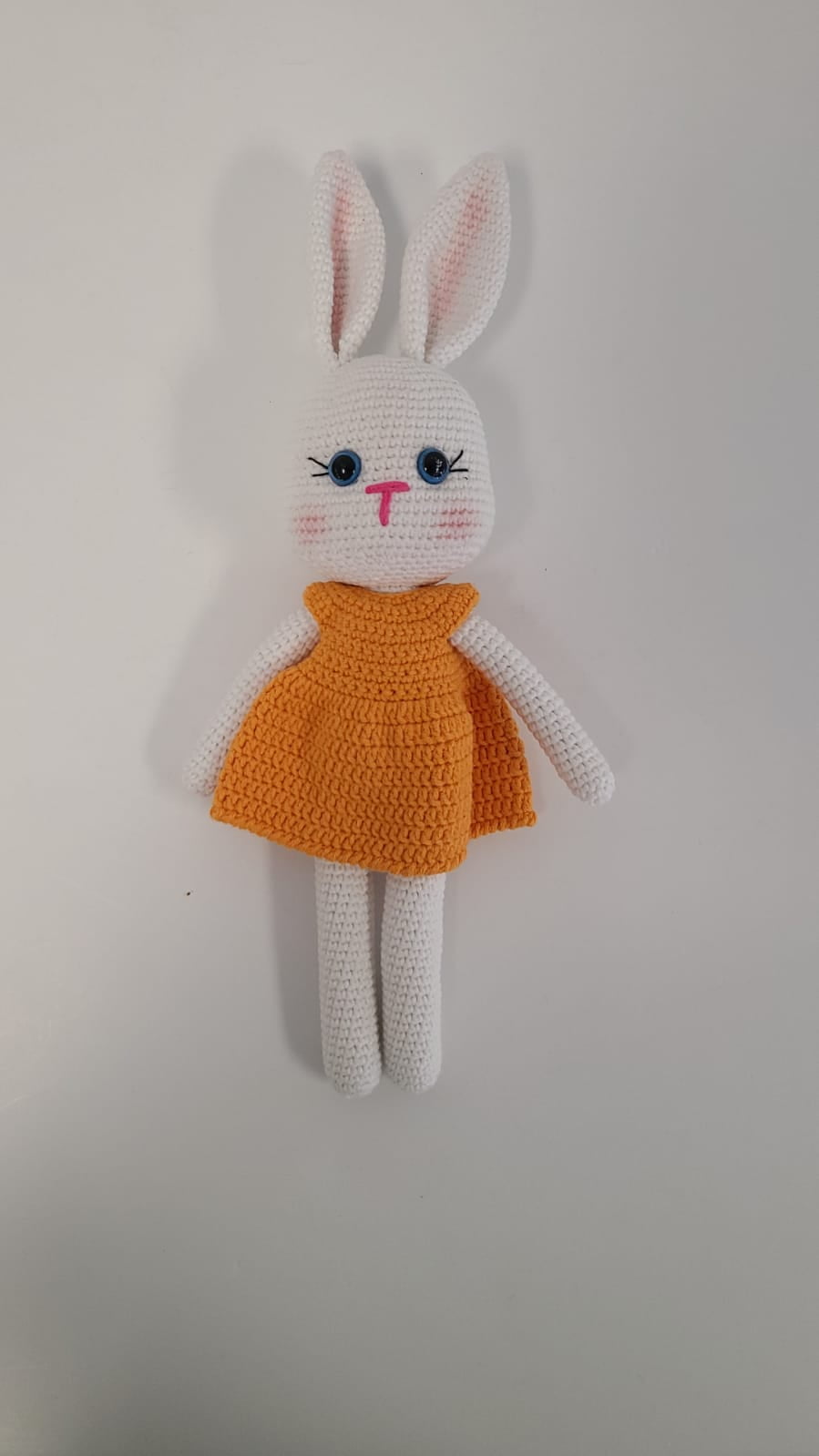 Handmade Amigurumi Rabbit Toy Buddy Bunny Easter Bunny Doll For Kids Unicex – Orange Rabbit 2- 4.72 inches