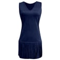 thumbnail image 5 of Western Cowgirl Dress for Women Sleeveless V Neck Slim Fit Tassel Hem Knee Length Tank Dresses Country Concert Dress, 5 of 5