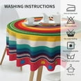thumbnail image 4 of Colorful Mexican Tablecloth Mexico Round Table Cover Washable Table Cloth for Home Party Picnic Decorations, 4 of 5