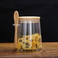 thumbnail image 4 of Hyasfey 700ml Glass Storage Jar with Spoon Large Capacity Wide Mouth BPA Free Versatile Use Coffee Sugar Container Food Storage Organizer, 4 of 8
