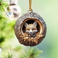 thumbnail image 2 of HomeDM 2D Acrylic Animal Christmas Ornament, Hanging Ornament for Christmas Tree, Animal Pattern Pendant for Home Xmas Tree Party Supplies Animal Lovers Gifts, 2 of 3