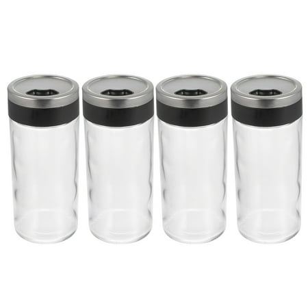

4 Pcs Practical Seasoning Jars Glass Spice Bottles for Kitchen (Assorted Color)