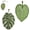 MIX, variant on 2Pcs Monstera Deliciosa Hand Towel - Leaf Shaped Hand Towel with Hanging Loop, Hanging Coral Fleece Leaf Hand Towels, Fluffy Quick Dry for Kitchen & Bathroom (2Pcs-B)
