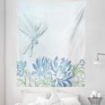 thumbnail image 1 of Dragonfly Tapestry, Waterlilies Flowers and Dragonflies Simplistic Design Eco Nature Theme Art, Fabric Wall Hanging Decor for Bedroom Living Room Dorm, 5 Sizes, Blue Green, by Ambesonne, 1 of 1