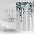 thumbnail image 4 of Small Stall Shower Curtain 48x72 Inch Narrow Half Size Blue Eucalyptus Leaves Bath Curtains Bathroom Decor Summer Farmhouse Botanical Waterproof Fabric Shower Curtain Set with Hooks 48 Inch, 4 of 6