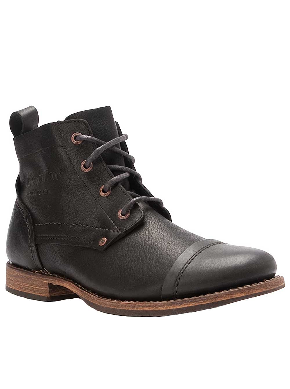Caterpillar Morrison Black Leather Lace Up Boots These @wescoboots Morrison roper boots in  main image 2