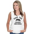 thumbnail image 4 of Save The Chubby Unicorns Fantasy Plus Size Graphic Tank Top Brisco Brands 3X, 4 of 5