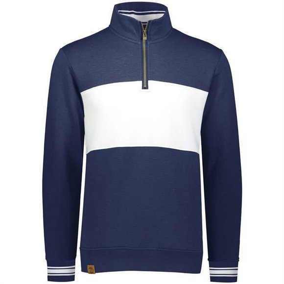 Holloway 229565.57N.XS Pull-Over Adulte Ivy League, Bleu Marine Chiné & Blanc - Extra Small