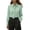Mint Green, variant on Scarf Shirt Top for Women Long Sleeve Round Neck Polyester Blouse 1 Pc