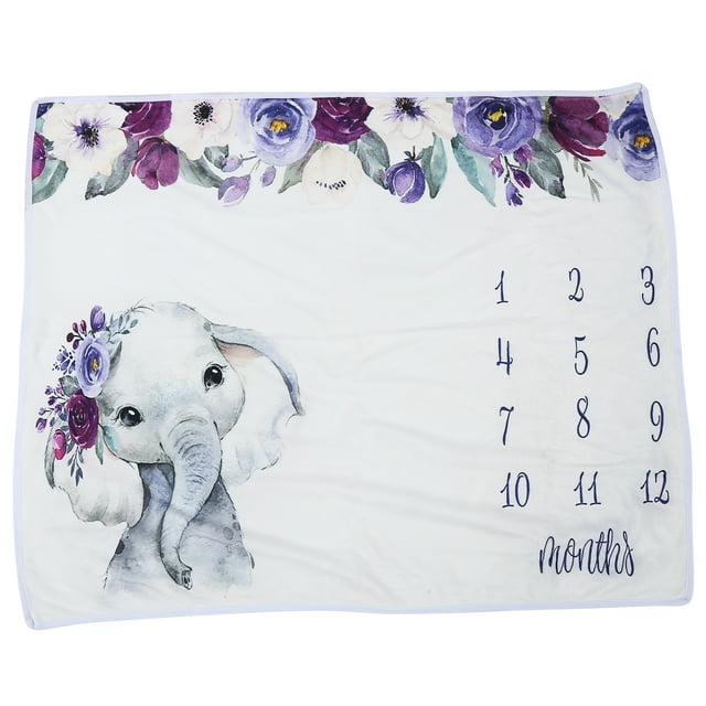 Manta de hito mensual para bebé, manta con tabla de crecimiento para recién nacido, accesorios para fotos para bebé