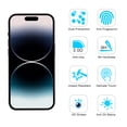 thumbnail image 5 of KIQ 3 Pack CLEAR Tempered Glass Screen Protector Compatible with iPhone 14 Pro, 5 of 5