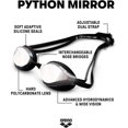 thumbnail image 2 of Miroir Lentille Argent/noir Unisexe Python Course Lunettes de Natation pour Hommes et Femmes Anti-Buée Sans Fuite Confort Maximal Double Sangle, Miroir/sans Miroir Lentille, 2 of 6
