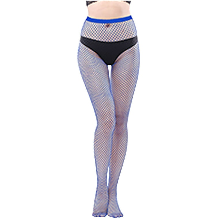 Lolmot Womens High Waisted Fishnet Tights Stockings Hollow Out Colorful  Fishnets Sheer Pantyhose