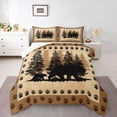 thumbnail image 3 of Homewish Bear Family Animal Full Size Comforter Sets for Adult, Jungle Wildlife Bedding Comforter Set, Rustic Farmhouse Reversible Bedding Sets, Ultra Soft Bedroom Decor, 3pcs, 3 of 8