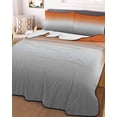 thumbnail image 3 of Quilts Full Size Bedding Set, Burnt Orange Gray Ombre Lightweight Quilted Comforter, Modern Gradient Abstract Art Soft Reversible Bedspread Coverlet with Pillow Covers for All Season, 78" x 90", 3 of 7
