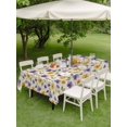 thumbnail image 4 of Outdoor Table Cloth with Umbrella Hole and Zipper, Purple Yellow Flower Waterproof Rectangle Tablecloth 54"x80", Vintage Botanical Pastoral Plant Washable Table Cover for Outside Party Patio Picnic, 4 of 4