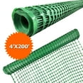 thumbnail image 2 of Ashman Online Green Plastic Mesh Fence, Construction Barrier Netting, 4'x200' Feet, 1 Roll, Garden Fencing, 200 FT, 2 of 9
