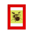 thumbnail image 1 of Batterie Musique Classique Instrument Image Affichage Art Rouge Cadre Photo, 1 of 4
