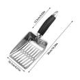 thumbnail image 4 of Pala de Acero Inoxidable para Arena de Gato con Colador de Malla, Mango Ergonómico, Diseño de Pala Profunda, Agarre de Goma, para una Eliminación Eficiente de Residuos, Fácil Limpieza, 4 of 8
