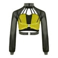 thumbnail image 5 of TSSOE Gymnastic Outfits for Girls Cheerleading Jazz Hip-hop Dance Clothes Set Figure Ice Skating Performance Dancewear Yellow 6, 5 of 7